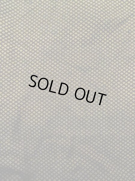 Photo9: K1104Q Used Japanese Mens Dark  Brown HAORI short jacket / Silk. Diamond-shaped flowers Rare pattern, Lining: Chinz pattern  (Grade B) (9)