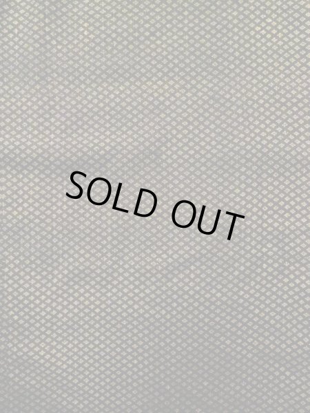 Photo10: K1104Q Used Japanese Mens Dark  Brown HAORI short jacket / Silk. Diamond-shaped flowers Rare pattern, Lining: Chinz pattern  (Grade B) (10)