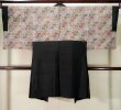 Photo3: K1104S Used Japanese Mens   Black HAORI short jacket / Silk. Dot Rare pattern  (Grade B) (3)