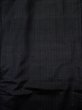 Photo3: K1104W Used Japanese Mens   Black HAORI short jacket / Silk. Stripes   (Grade D) (3)