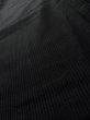 Photo7: K1104W Used Japanese Mens   Black HAORI short jacket / Silk. Stripes   (Grade D) (7)