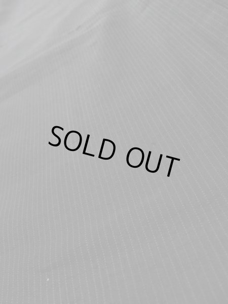 Photo7: K1104W Used Japanese Mens   Black HAORI short jacket / Silk. Stripes   (Grade D) (7)