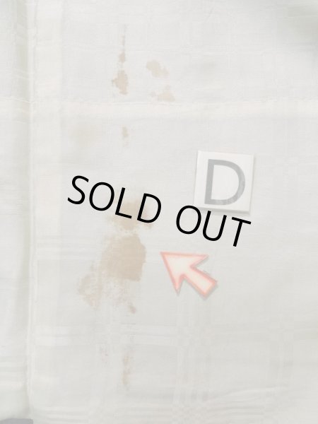 Photo15: K1104W Used Japanese Mens   Black HAORI short jacket / Silk. Stripes   (Grade D) (15)