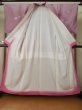 Photo2: K1117N Used Japanese Pale Light Purple TSUMUGI pongee / Silk. Leaf,   (Grade C) (2)