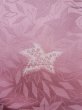 Photo8: K1117N Used Japanese Pale Light Purple TSUMUGI pongee / Silk. Leaf,   (Grade C) (8)