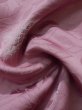 Photo12: K1117N Used Japanese Pale Light Purple TSUMUGI pongee / Silk. Leaf,   (Grade C) (12)