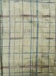 Photo4: K1118A Used Japanese Pale Heather Kahki TSUMUGI pongee / Silk. Plaid Checks,   (Grade B) (4)