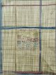 Photo7: K1118A Used Japanese Pale Heather Kahki TSUMUGI pongee / Silk. Plaid Checks,   (Grade B) (7)