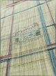 Photo11: K1118A Used Japanese Pale Heather Kahki TSUMUGI pongee / Silk. Plaid Checks,   (Grade B) (11)
