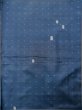 Photo4: K1118B Used Japanese Pale  Pale Blue TSUMUGI pongee / Silk. Quadrangle,   (Grade C) (4)