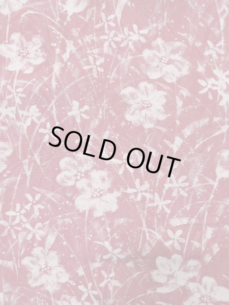 Photo3: K1203G Used Japanese Pale  Pink MICHIYUKI outer coat / Silk. Flower   (Grade B) (3)