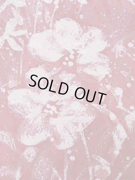 Photo5: K1203G Used Japanese Pale  Pink MICHIYUKI outer coat / Silk. Flower   (Grade B) (5)