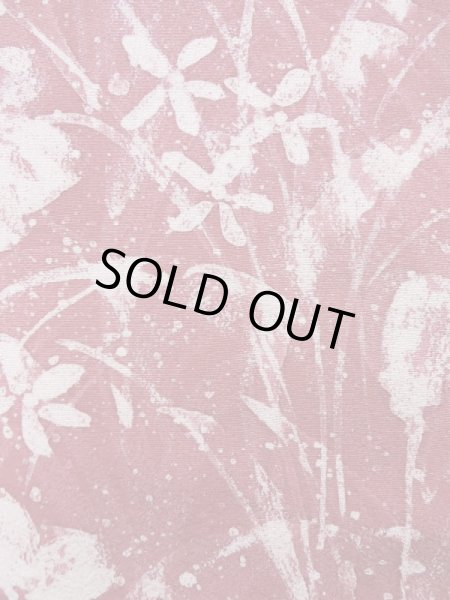 Photo6: K1203G Used Japanese Pale  Pink MICHIYUKI outer coat / Silk. Flower   (Grade B) (6)