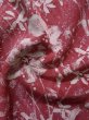 Photo12: K1203G Used Japanese Pale  Pink MICHIYUKI outer coat / Silk. Flower   (Grade B) (12)