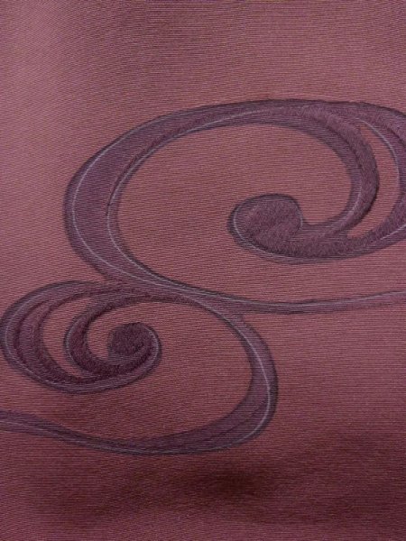 Photo5: K1203K Used Japanese Pale  Rose MICHIYUKI outer coat / Silk. Stream,   (Grade B) (5)