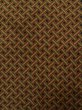 Photo3: Mint K1203R Used Japanese   Brown MICHIYUKI outer coat / Silk. Geometrical pattern   (Grade A) (3)