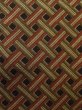 Photo6: Mint K1203R Used Japanese   Brown MICHIYUKI outer coat / Silk. Geometrical pattern   (Grade A) (6)