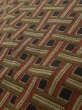 Photo7: Mint K1203R Used Japanese   Brown MICHIYUKI outer coat / Silk. Geometrical pattern   (Grade A) (7)