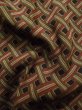 Photo10: Mint K1203R Used Japanese   Brown MICHIYUKI outer coat / Silk. Geometrical pattern   (Grade A) (10)