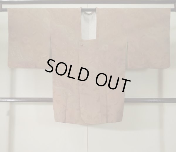 Photo1: Mint K1203W Used Japanese Pale Brownish Pink MICHIYUKI outer coat / Silk.    (Grade A) (1)
