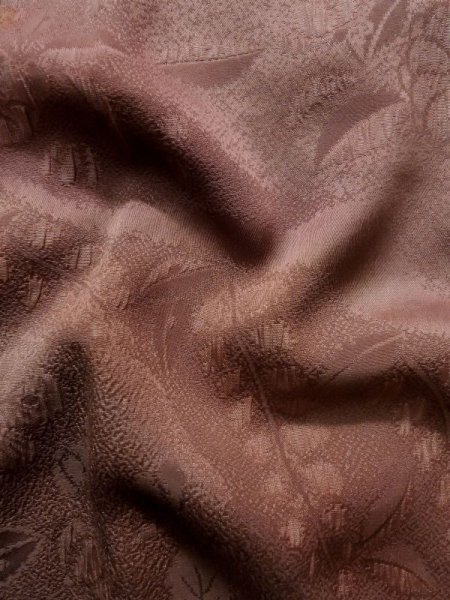 Photo12: Mint K1203W Used Japanese Pale Brownish Pink MICHIYUKI outer coat / Silk.    (Grade A) (12)