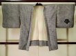 Photo1: K1209R Used Japanese womenHeather  Black HAORI short jacket / Silk. Abstract pattern   (Grade C) (1)