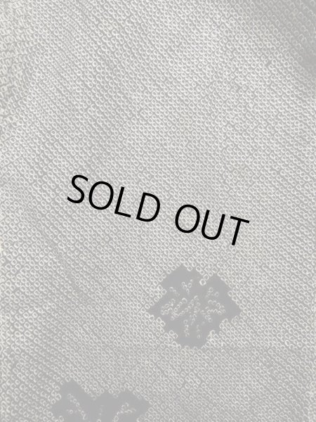 Photo3: K1209R Used Japanese womenHeather  Black HAORI short jacket / Silk. Abstract pattern   (Grade C) (3)