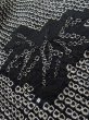 Photo8: K1209R Used Japanese womenHeather  Black HAORI short jacket / Silk. Abstract pattern   (Grade C) (8)