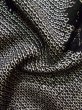 Photo12: K1209R Used Japanese womenHeather  Black HAORI short jacket / Silk. Abstract pattern   (Grade C) (12)