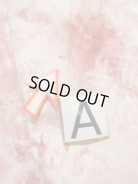 Photo15: K1209V Used Japanese women  Pink HAORI short jacket / Silk. Abstract pattern   (Grade B) (15)