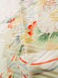 Photo12: K1222B Used Japanese womenPale Light Rose FURISODE long-sleeved / Silk. Peony,   (Grade A) (12)