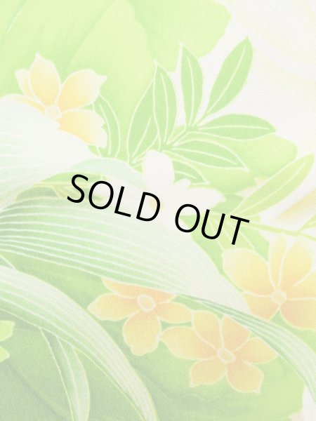 Photo10: K1222C Used Japanese women  Orange FURISODE long-sleeved / Silk. Flower,   (Grade C) (10)