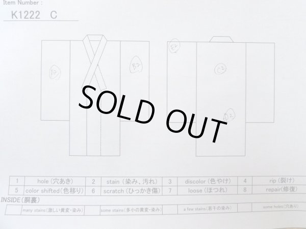 Photo18: K1222C Used Japanese women  Orange FURISODE long-sleeved / Silk. Flower,   (Grade C) (18)