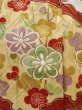 Photo7: K1222H Used Japanese women  Vermilion FURISODE long-sleeved / Silk. UME plum bloom, snow ring pattern  (Grade B) (7)