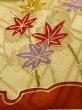 Photo14: K1222H Used Japanese women  Vermilion FURISODE long-sleeved / Silk. UME plum bloom, snow ring pattern  (Grade B) (14)