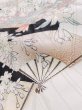 Photo13: K1222J Used Japanese women  Black FURISODE long-sleeved / Silk. Flower, flower cart pattern  (Grade A) (13)
