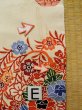 Photo21: K1222N Used Japanese women  Cream FURISODE long-sleeved / Silk. Flower,   (Grade C) (21)