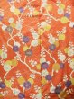 Photo4: Mint K1222O Used Japanese women  Orange FURISODE long-sleeved / Silk. UME plum bloom,   (Grade A) (4)