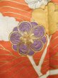 Photo6: Mint K1222O Used Japanese women  Orange FURISODE long-sleeved / Silk. UME plum bloom,   (Grade A) (6)