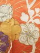 Photo7: Mint K1222O Used Japanese women  Orange FURISODE long-sleeved / Silk. UME plum bloom,   (Grade A) (7)