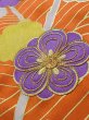 Photo10: Mint K1222O Used Japanese women  Orange FURISODE long-sleeved / Silk. UME plum bloom,   (Grade A) (10)
