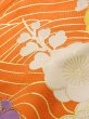 Photo13: Mint K1222O Used Japanese women  Orange FURISODE long-sleeved / Silk. UME plum bloom,   (Grade A) (13)