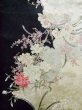 Photo5: K1222R Used Japanese women  Black FURISODE long-sleeved / Silk. Flower,   (Grade B) (5)