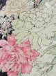 Photo11: K1222R Used Japanese women  Black FURISODE long-sleeved / Silk. Flower,   (Grade B) (11)