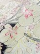 Photo14: K1222R Used Japanese women  Black FURISODE long-sleeved / Silk. Flower,   (Grade B) (14)