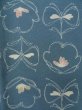 Photo6: L0119B Used Japanese womenPale  Pale Blue KOMON dyed / Silk. Flower   (Grade B) (6)