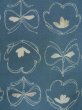 Photo7: L0119B Used Japanese womenPale  Pale Blue KOMON dyed / Silk. Flower   (Grade B) (7)