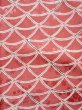 Photo5: L0119F Used Japanese womenPale  Rose KOMON dyed / Synthetic. Abstract pattern   (Grade B) (5)