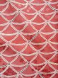 Photo6: L0119F Used Japanese womenPale  Rose KOMON dyed / Synthetic. Abstract pattern   (Grade B) (6)