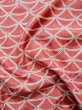 Photo10: L0119F Used Japanese womenPale  Rose KOMON dyed / Synthetic. Abstract pattern   (Grade B) (10)